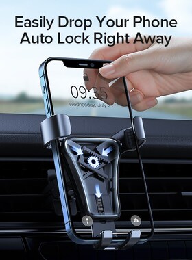 Gravity Phone Holder Car Air Vent Mount Metal Mobile Stand S