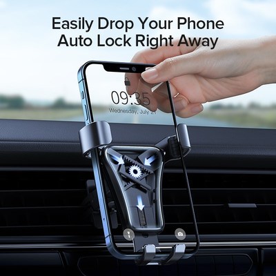 Gravity Phone Holder Car Air Vent Mount Metal Mobile Stand S