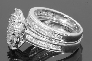 2 Carats Diamond Ring Female 18k Gold Wedding Anillos Bague