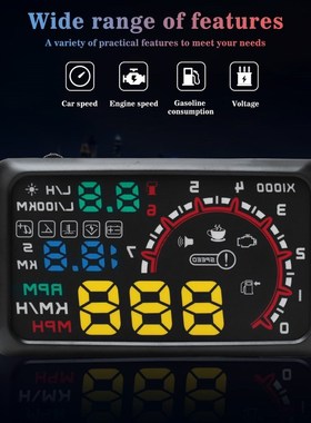 /BORiT niversal 5.5 Inch HD Head-p Display OBDII Overspeed W