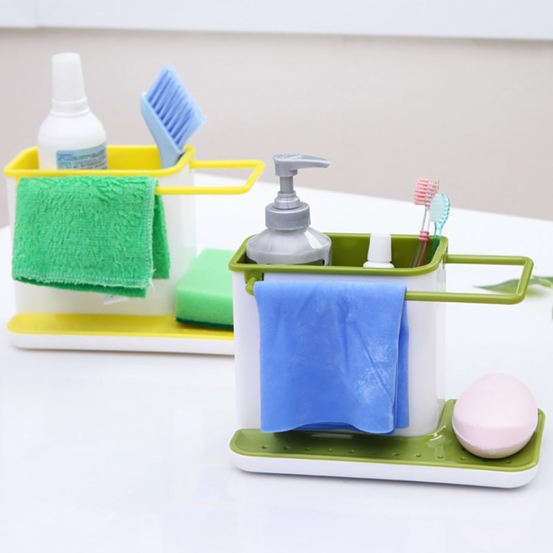 kitchen Storage Shelf Sponge Holder Draining Sink Box Draini