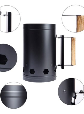Portable Barbecue Chimney Charcoal Starter Fire Lighter Buck