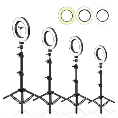 6/10 inch Ring Led Light Tripod 50 210Cm Ring Selfie Lamp W