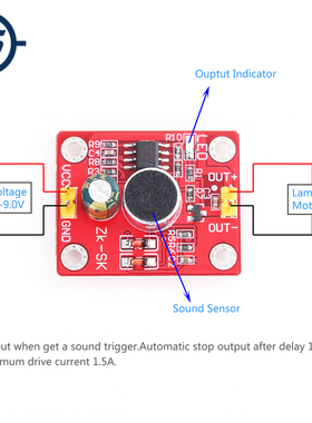 DC 3-9V Sound Control Delay Driver Module for Fan DC Motor L