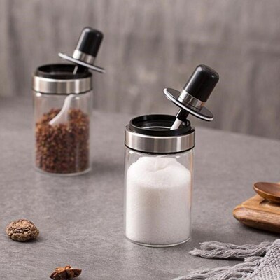 Pot Spice-Container Kitchen-Accessories Salt-And-Pepper-Stor