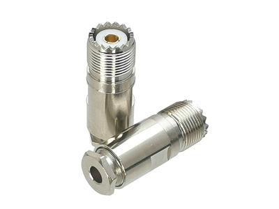 1Pcs Connector UHF SO239 Female Jack Clamp RG58 RG142 LMR195