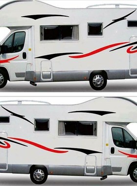 2pcs sides RV stripes graphics car decals vinyl graphics for