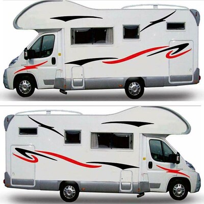 2pcs sides RV stripes graphics car decals vinyl graphics for