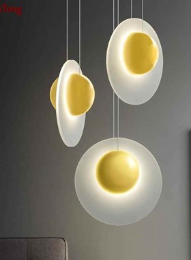 Minimalist Designer Restaurant Poached Egg Led Chandelier Cr