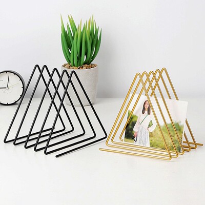 Nordic Style Triangle Iron Storage Rack Book Magazine Holder