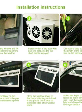 2020 Car Auto Truck Vehicle Solar Cooling Ventilation Fan Co