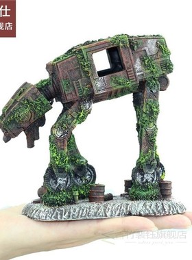 Autobot Robot Dog Shape Aquarium Landscape Decorations Simul