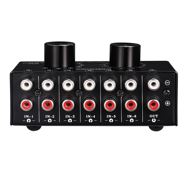6 Input 1 Output Switcher Audio Source Selection Switcher RC
