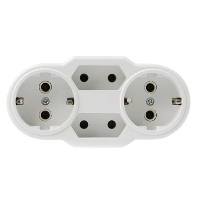 Professional EU Type Conversion Socket 1 to 4 Way EU Standar