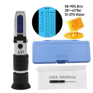 Refractometer Honey Tester 58-90% Brix 38-43°Baume 12-27