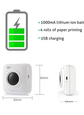 Portable Bluetooth Printer Photo Printer Mini Printer Portab