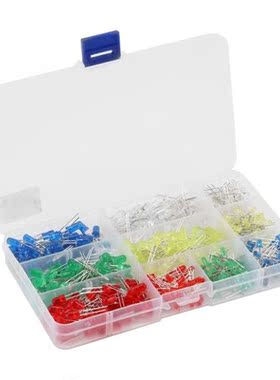 500Pcs 3mm 5mm Red Yellow White Green Blue Assortment Emitti