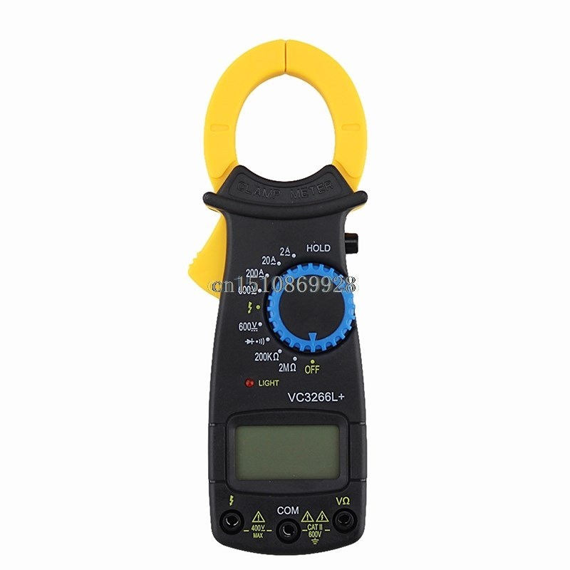 Digital Clamp Multimeter AC DC Volt Voltage Amp Ohm Electron