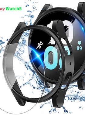 Glass+Case for Samsung Galaxy Watch 5 40mm 44mm PC Bumper