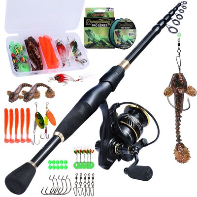 Sougayilang Fishing Rod and Reel Combo Set with Telescopic S