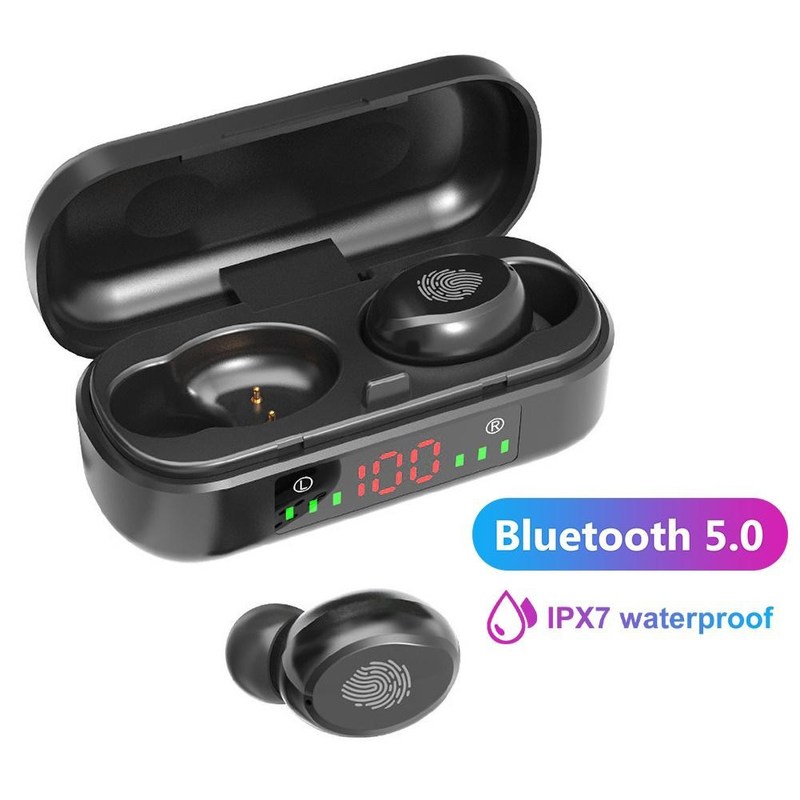 V8 TWS Bluetooth 5.0 Wireless Headset Earphones Digital Dis