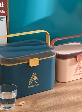 1PC S L Home Care Medicine Cabinet Plastic Storage Boxes Rec