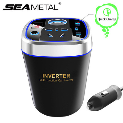 Multifunctional Car Inverter DC12V to AC190V-240V Dual USB Q