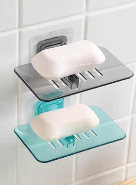 Plastic Single Layer Suction Cup Soap Dish Holder Storage St