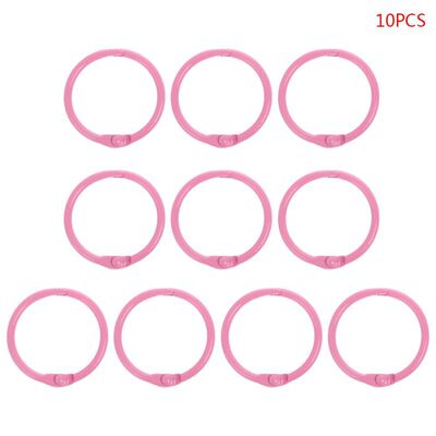 10pcs Metal Loose Leaf Binder Ring Book Hoops DIY Albums Sch