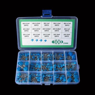 15Values*20pcs=300pcs ceramics capacitor box High Voltage 1K