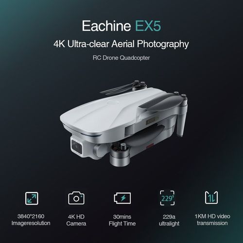 Eachine EX5 Brushless Motor 5G WIFI Drone 1000M/200M FPV GP