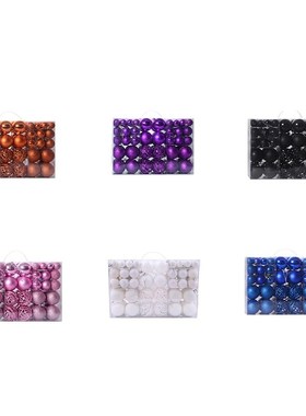 100Pcs/Box Christmas Ball Box Set Available Christmas Tree O