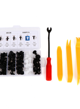 100pcs 6 Sizes Auto Fastener Clip Mixed Car Clips Body Push