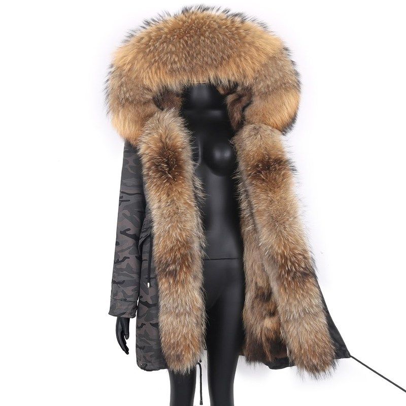 womens winter coats long waterproof parkas real fox fur stre