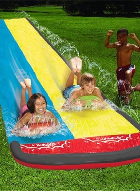 1Pcs Children Water Slide Garden Racing Double Waterslide Wa