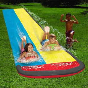 1Pcs Children Water Slide Garden Racing Double Waterslide Wa