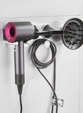 Hairdryer Holder Wall Mounted Storgae Rack Bathroom Shelf Fo
