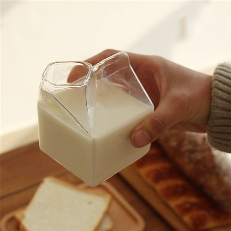 1 piece 250ML Half Pint Milk Carton Style Creative Mini Crea