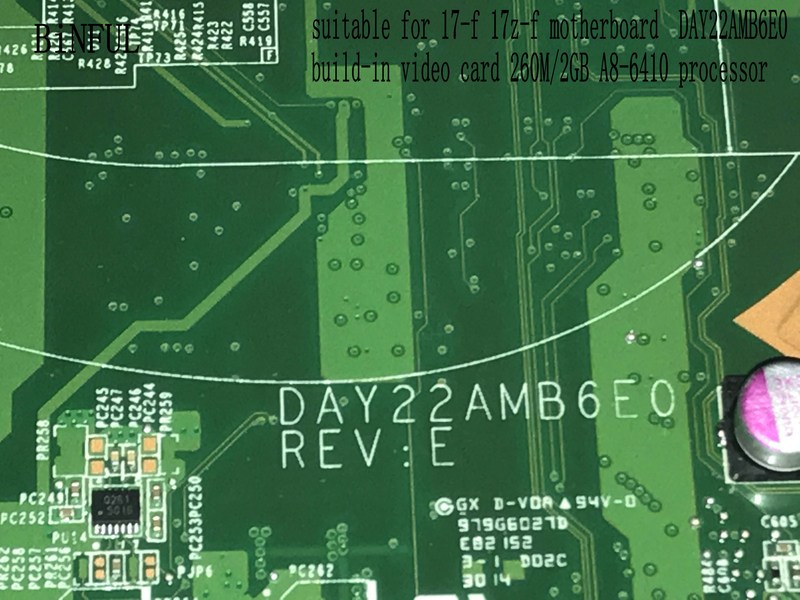 NEW DAY22AMB6E0 Y22A  MAIN BOARD MOTHERBOAFOR HP PAVILION 17