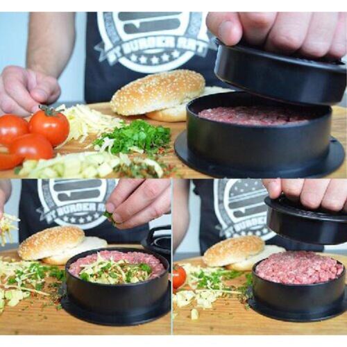 1pcs Non Stick 3-in-1 Stuffed Burger Press BBQ Hamburger Pat