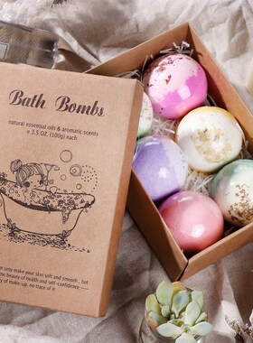 Tsing  6X100g Valentine's  Day  Organic Bath Bomb Gift S