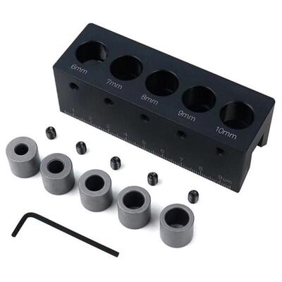 90 Degree Straight Angle Drill Guide Pocket Hole Jig Kit Alu