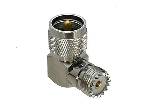 1Pcs UHF PL259 Male Plug to UHF SO239 Female jack Right Angl