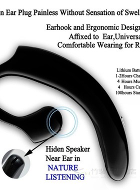 C7 1Pc Bone Conduction Ear Hook Wireless Bluetooth Earphone