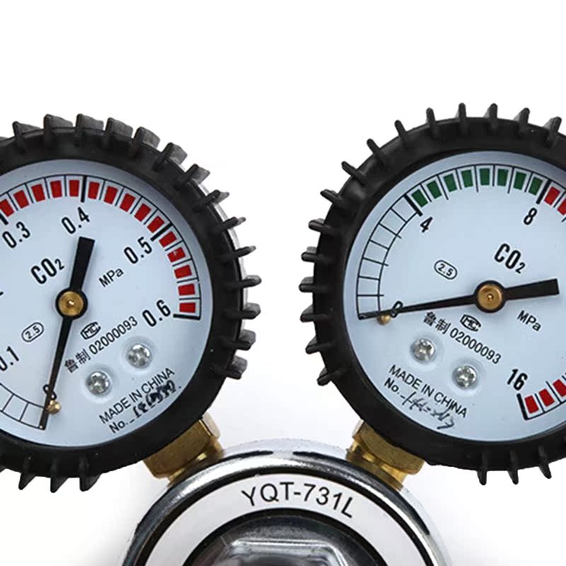 Professional CO2 Pressure Regulator with Clear Scale Dual Ga