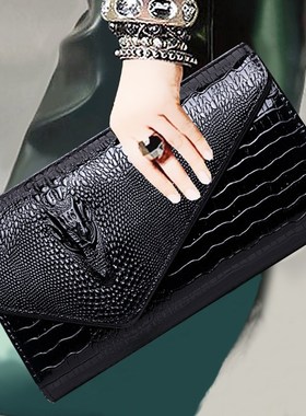 Crocodile Pattern women Chain bag Designer handbag cluth fau