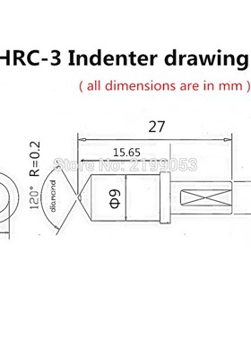 /1pc Free shipping 120 degree HRC-3 hardness indenter penetr