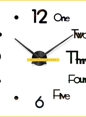 Wall clock modern design digital stickers watch 3d acrylic d