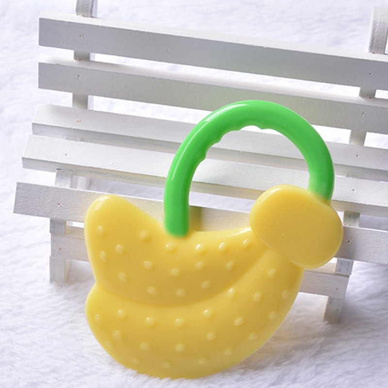 Toddlers Infants Baby Teething Toys Soft Silicone Fruit Cad