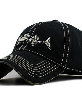 2022Fashion Caps Cotton Baseball Hats Adjustable Hiphop Fish